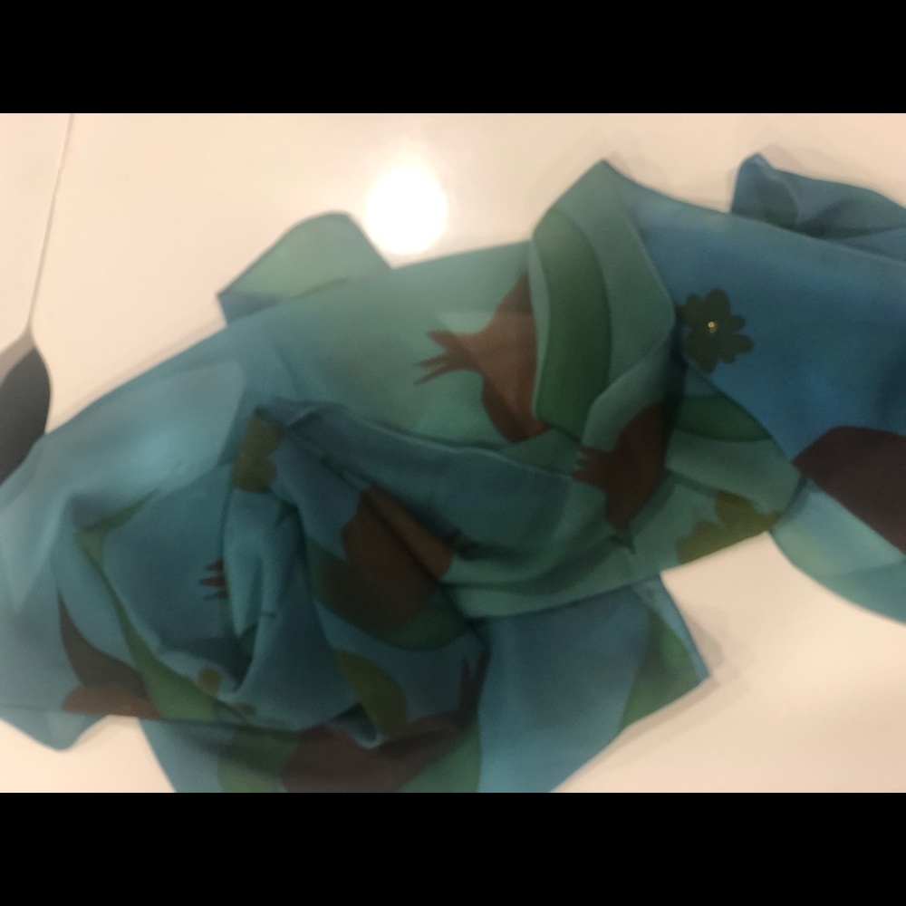 Handmade Scarf With Pomegranate. NWOT